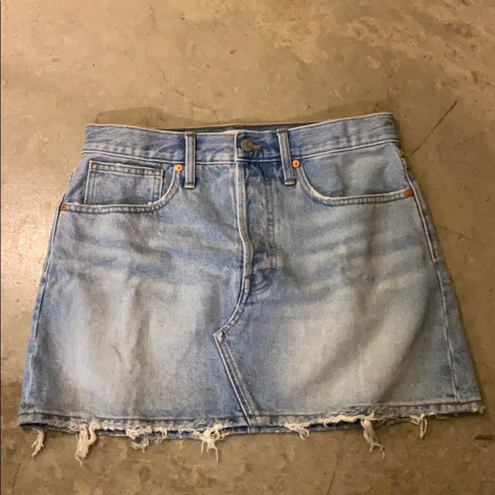 Madewell denim mini skirt